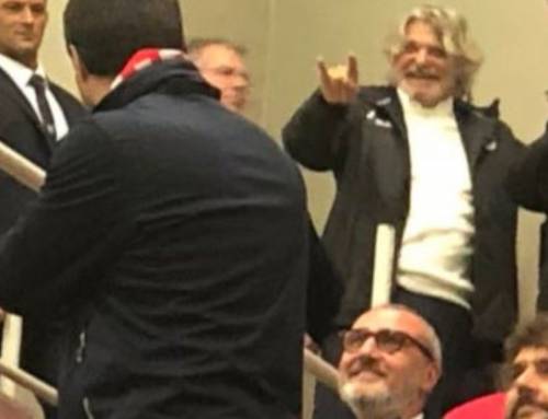 Ferrero fa le corna in tribuna a Salvini ma poi lo elogia: "Vai avanti così Matteo"